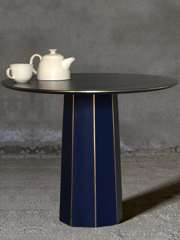 Brass Inlayed Dining Table